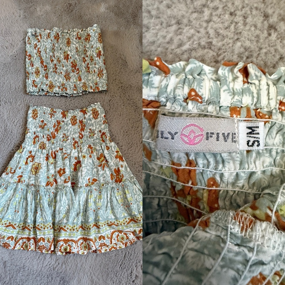 🌼Lily Five Floral Two-Piece Set! Size S/M